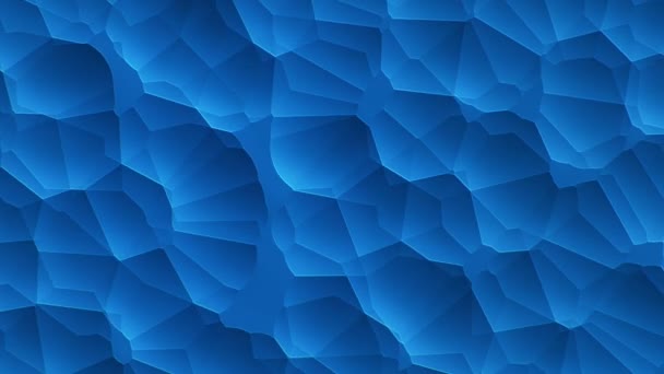 Abstract Blauw Vibrerend Oppervlak Met Mozaïekcellen Van Moleculen Achtergrond Van — Stockvideo