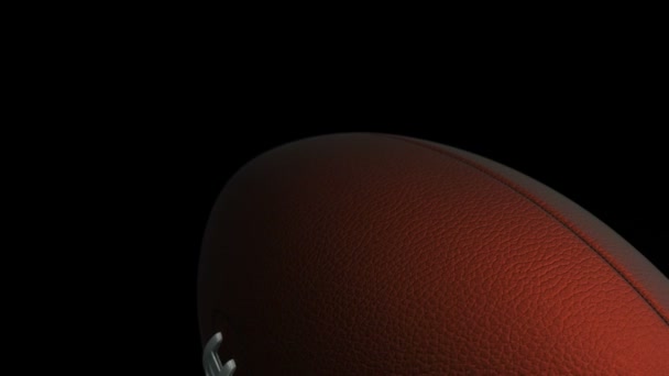 Animation Des Langsam Rotierenden Balls Für Den American Football Nahtlose — Stockvideo