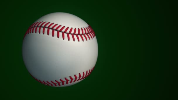 Animation Slow Rotation Ball Baseball Game Seamless Loop — Stock Video