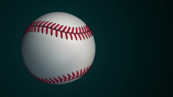 Animación Bola Rotación Lenta Para Juego Béisbol Bucle Sin Costuras — Vídeo de stock