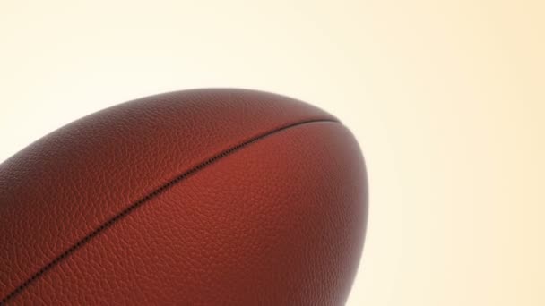 Анімація Повільного Ротаційного Яча Американського Футболу Безшовна Петля — стокове відео