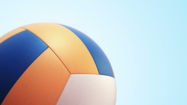 Animatie Van Langzaam Draaiende Volleybal Naadloze Lus — Stockvideo