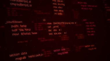 Soyut dijital ekranda programlamanın canlandırması, kusursuz döngü