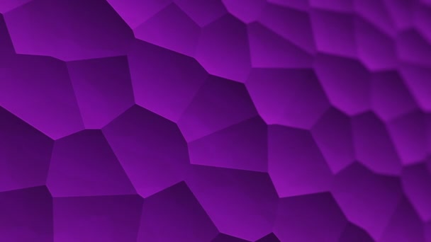 Abstrakte Violett Vibrierende Oberfläche Mit Mosaikzellen Aus Molekülen Hintergrund Der — Stockvideo