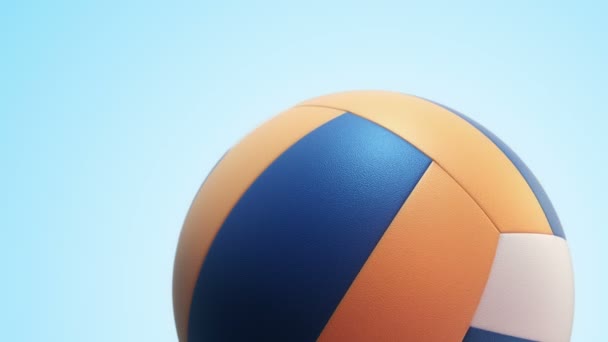 Animation Slow Rotation Volleyball Ball Seamless Loop — Stock Video