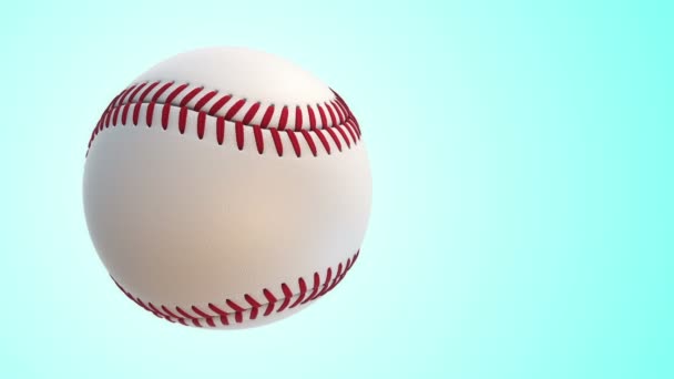 Animación Bola Rotación Lenta Para Juego Béisbol Bucle Sin Costuras — Vídeos de Stock