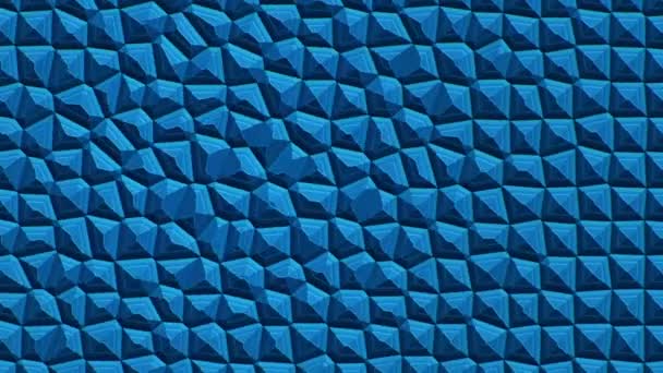 Surface Vibrante Bleue Abstraite Avec Des Cellules Mosaïques Molécules Toile — Video