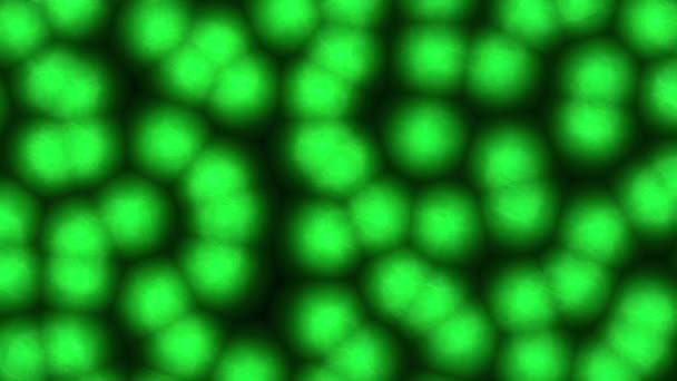 Surface Abstraite Avec Des Cellules Mosaïque Vibrantes Vert Brillant Molécules — Video