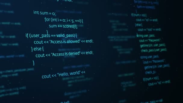 Animación Programación Pantalla Digital Abstracta Bucle Sin Costura — Vídeo de stock