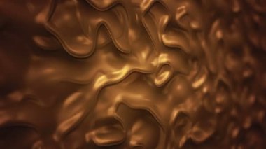 Organik yüzeyde turuncu dalgaların canlandırılmasıyla soyut arkaplan, kusursuz döngü animasyonu