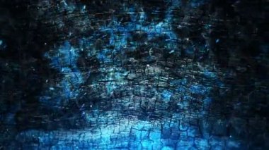 Yanan ateşin parlak kıvılcımlarının canlandırılması yanan tahta tahtaların üzerinde uçmak arka planda, kusursuz döngünün animasyonu  