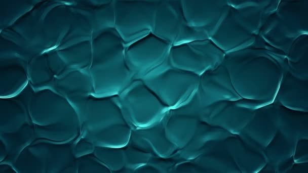 有机质表面绿松石纹波动画 无缝环路动画的抽象背景 — 图库视频影像