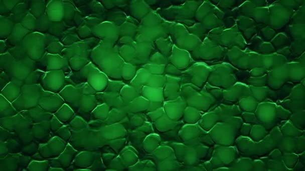 Fondo Abstracto Con Animación Ondas Verdes Superficie Orgánica Animación Bucle — Vídeos de Stock