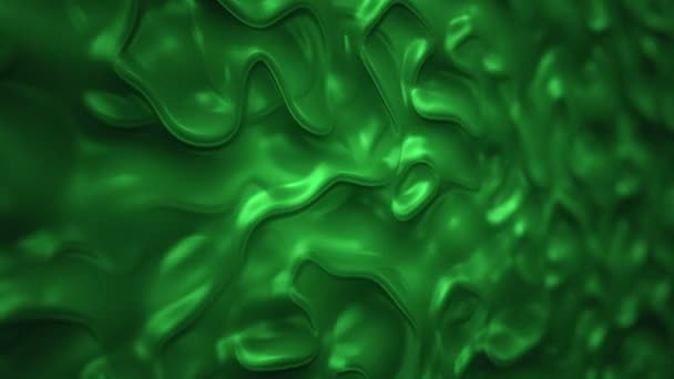 Fondo Abstracto Con Animación Ondas Verdes Superficie Orgánica Animación Bucle — Vídeo de stock