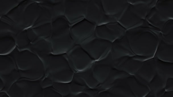有机表面黑色波纹动画 无缝环路动画的抽象背景 — 图库视频影像