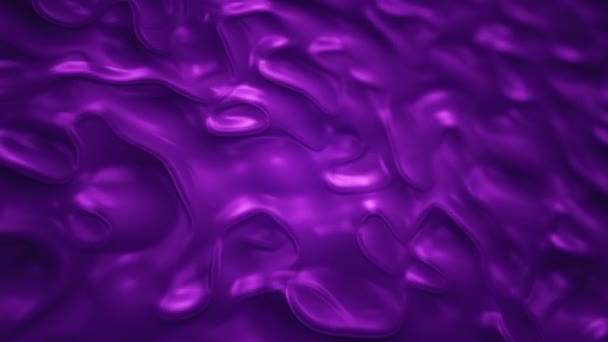 有机表面紫色纹波动画 无缝回路动画的抽象背景 — 图库视频影像