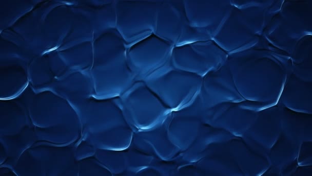 Fond abstrait avec animation des ondulations bleues en surface organique, Animation de boucle transparente 