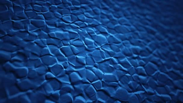 Fond Abstrait Avec Animation Des Ondulations Bleues Surface Organique Animation — Video