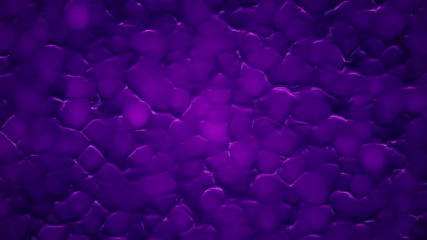 Fondo Abstracto Con Animación Ondas Púrpuras Superficie Orgánica Animación Bucle — Vídeo de stock