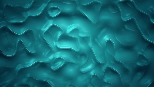 有机质表面绿松石纹波动画 无缝环路动画的抽象背景 — 图库视频影像