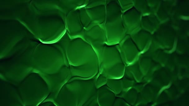 有机表面绿色纹波动画 无缝环路动画的抽象背景 — 图库视频影像
