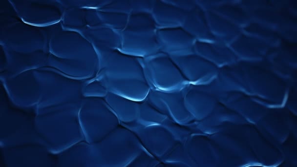 Abstrakter Hintergrund Mit Animation Blauer Wellen Organischer Oberfläche Animation Einer — Stockvideo