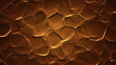 Organik yüzeyde turuncu dalgaların canlandırılmasıyla soyut arkaplan, kusursuz döngü animasyonu