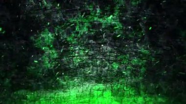 Yanan ateşin parlayan kıvılcımlarının canlandırılması yanan tahta tahtaların üzerinde uçması arka plan, kusursuz döngünün animasyonu  