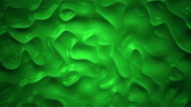 Organik yüzeyde yeşil dalgalanmaların canlandırılmasıyla soyut arkaplan, pürüzsüz döngünün canlandırılması