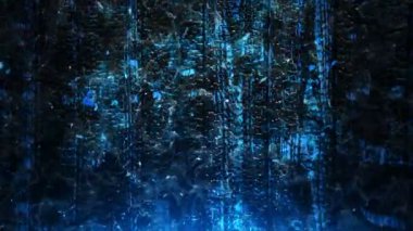 Yanan ateşin parlak kıvılcımlarının canlandırılması yanan tahta tahtaların üzerinde uçmak arka planda, kusursuz döngünün animasyonu  