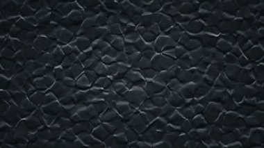 Organik yüzeyde siyah dalgalanmaların canlandırılmasıyla soyut arkaplan, pürüzsüz döngünün canlandırılması