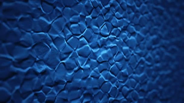 Fond Abstrait Avec Animation Des Ondulations Bleues Surface Organique Animation — Video