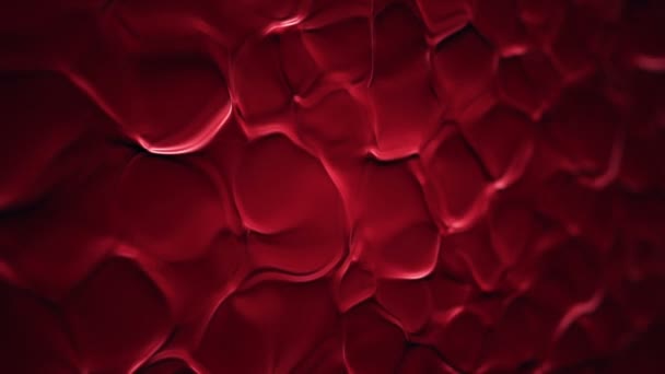 Abstract Background Animation Red Ripples Organic Surface Animation Seamless Loop — Stock Video