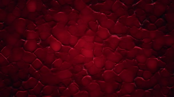 Abstract Background Animation Red Ripples Organic Surface Animation Seamless Loop — Stock Video