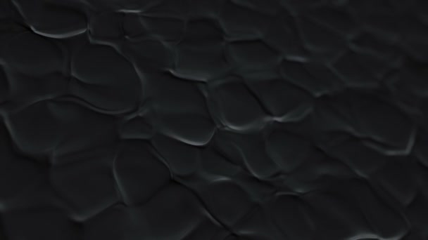 有機表面における黒い波紋のアニメーションを用いた抽象的な背景 シームレスなループのアニメーション — ストック動画