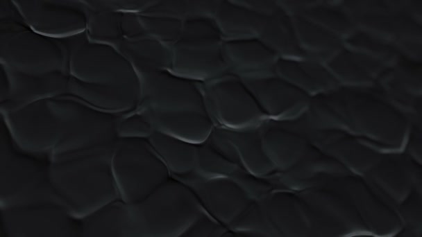 Fondo Abstracto Con Animación Ondas Negras Superficie Orgánica Animación Bucle — Vídeos de Stock