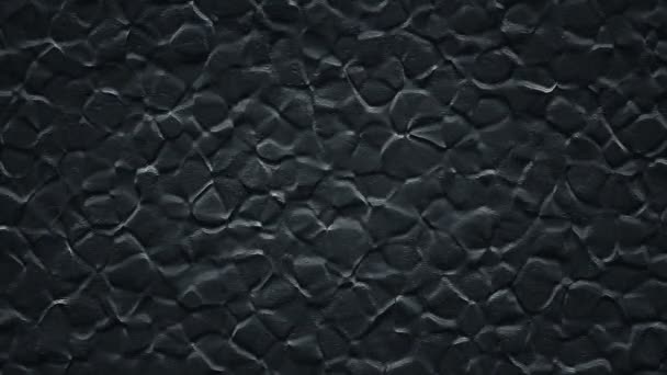 Fond abstrait avec animation des ondulations noires en surface organique, Animation de boucle transparente 