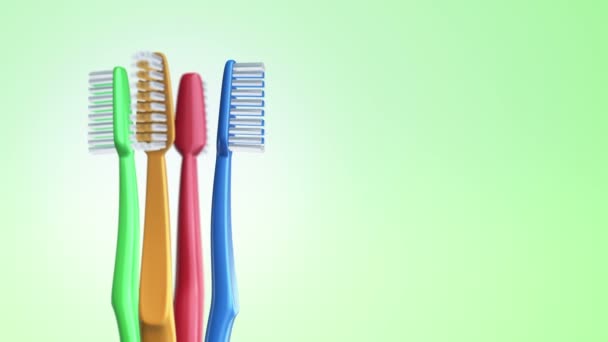 Animation Rotation Toothbrushes Animation Seamless Loop — Stock Video