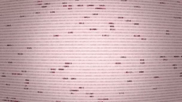 Technologic Background Representation Binary Code Binary Digits Different Configurations Colorful — Stock Video