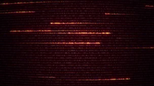 Tło Technologiczne Reprezentacją Kodu Binarnego Cyfry Binarne Różnych Konfiguracjach Kolorowym — Wideo stockowe