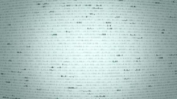 Technologischer Hintergrund Mit Darstellung Des Binärcodes Binäre Ziffern Und Verschiedenen — Stockvideo
