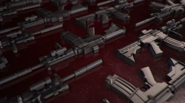 Farklı 3 boyutlu silah modelleri.