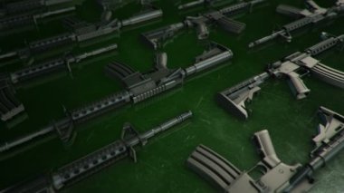 Farklı 3 boyutlu silah modelleri.