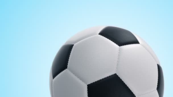 Ball Soccer Realistic Leather Texture Rotate Background Animation Seamless Loop — 비디오