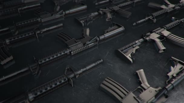 Animación Modelos Armas Animación Bucle Sin Fisuras — Vídeo de stock