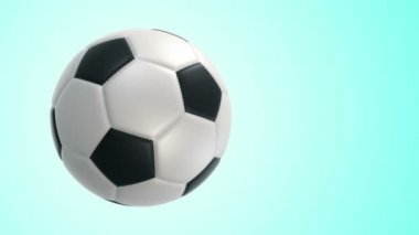 Futbolun gerçek deri dokusuyla topu arka planda döner. Kusursuz döngünün animasyonu.
