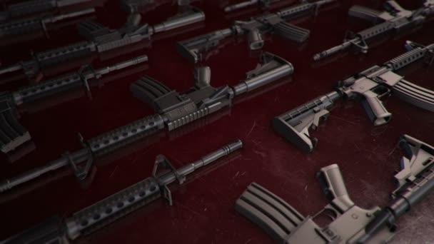 Набір Різних Моделей Зброї — стокове відео