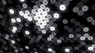 Beyaz ışık ve projektörlerden yanıp sönen zemin ile soyut arkaplan, pürüzsüz döngünün animasyonu 