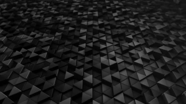 Abstract Technological Background Animation Wave Mosaic Grey Triangles Animation Seamless — ストック動画