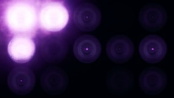 Анімація Фіолетових Блимаючих Лампочок Стіні Анімація Безшовної Петлі Концепція Сценічних — стокове відео